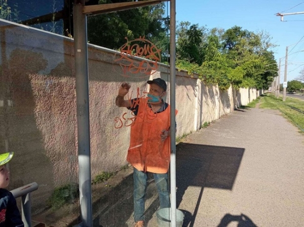 В Одессе опять испоганили остановки