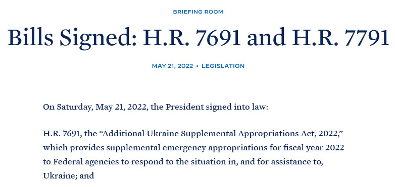 Байден затвердив допомогу Україні у розмірі 40 млрд доларів: на які цілі спрямують гроші
